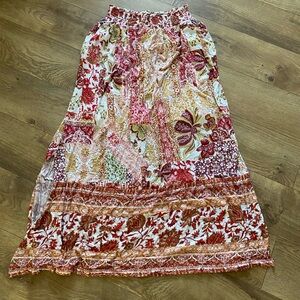 Floral Bohemian Anthropology Maxi Skirt